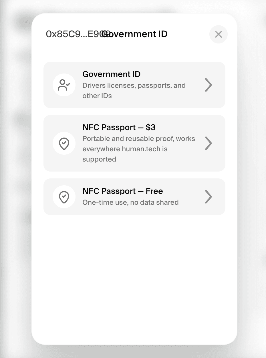 Choose your verification method